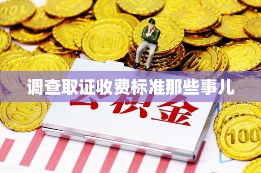 马尾调查取证收费标准那些事儿