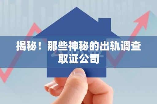马尾揭秘！那些神秘的出轨调查取证公司