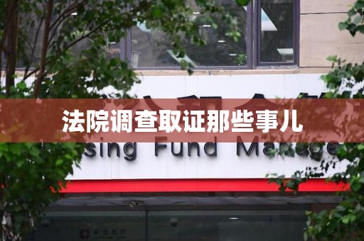 马尾法院调查取证那些事儿