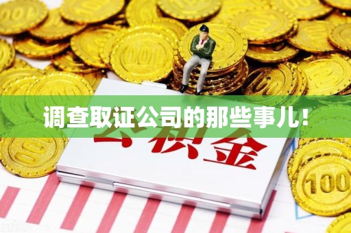马尾调查取证公司的那些事儿！