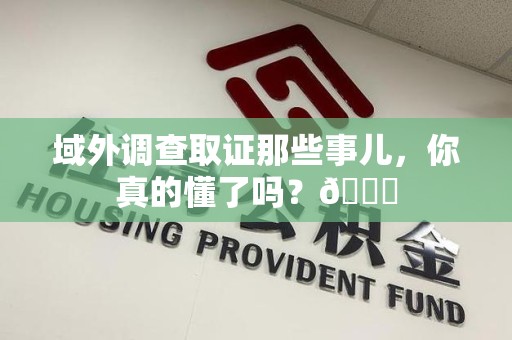 马尾域外调查取证那些事儿，你真的懂了吗？😎