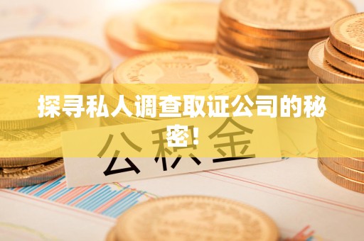 马尾探寻私人调查取证公司的秘密！