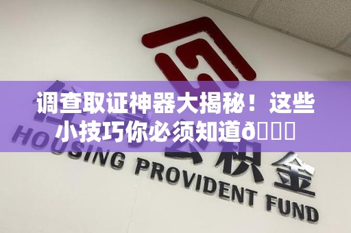 马尾调查取证神器大揭秘！这些小技巧你必须知道😎