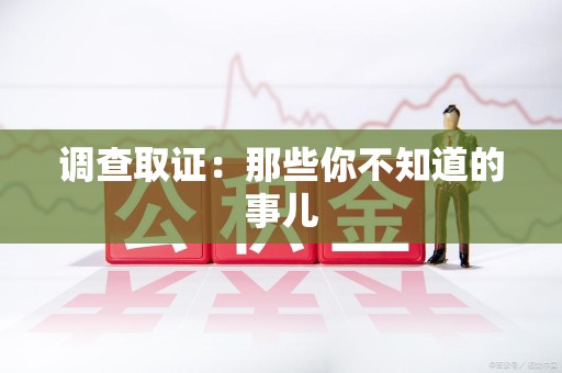 马尾调查取证：那些你不知道的事儿