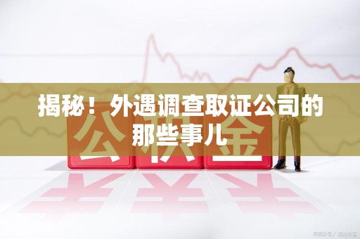 马尾揭秘！外遇调查取证公司的那些事儿