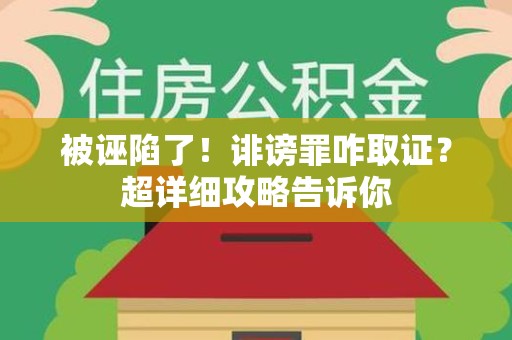 马尾被诬陷了！诽谤罪咋取证？超详细攻略告诉你