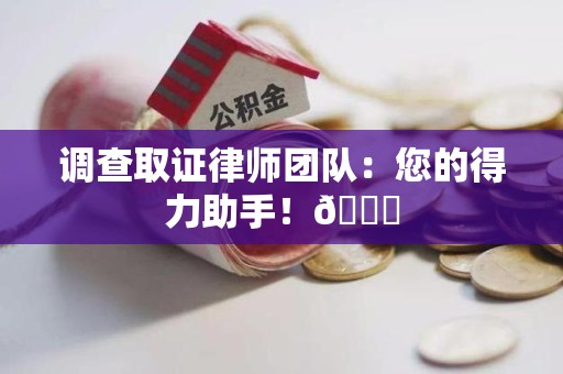 马尾调查取证律师团队：您的得力助手！😎